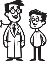 Doctors Supportive Relationship with Patients in Black Iconic Logo Sinister Symbol Devilhead Tattoo Design in Black Vector Logo