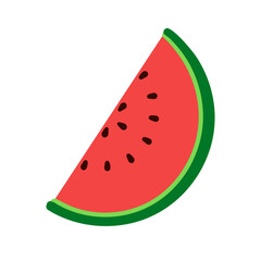 quartier de pastèque rouge et vert
