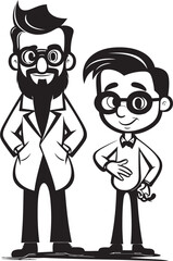 Healing Bonds Doctor Patient Connection in Black Vector Logo Design Compassionate Encounters Doctors Journey with Patients Illustrated in Black Iconic Logo