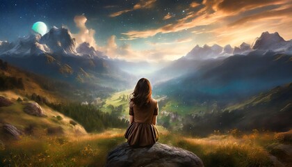 fantasy landscape art and its profound impact on player engagement and emotional connection to the magical game world - obrazy, fototapety, plakaty