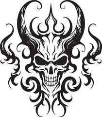 Inkborne Enigma Bold Black Logo Revelation Dark Dominion Vector Icon of Untamed Might