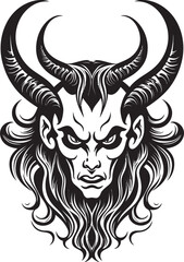 Diabolic Dynasty Black Devilhead Vector Abyssal Aura Devilhead Tattoo Logo