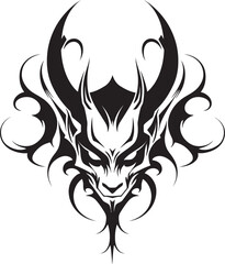 Demonic Dominion Evil Devilhead Vector Shadowed Sovereignty Black Devilhead Icon
