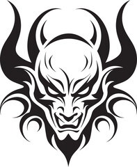 Maleficent Mark Devilhead Tattoo Vector Infernal Impression Evil Devilhead Logo