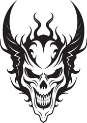 Inferno Insignia Devilhead Tattoo Logo Abyssal Artistry Black Devilhead Symbol