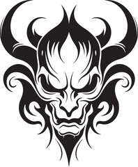 Abyssal Aura Evil Devilhead Icon Diabolic Dynasty Black Devilhead Vector