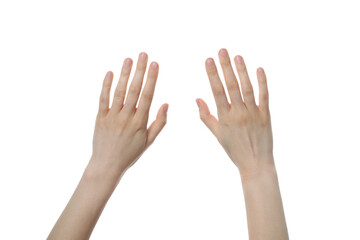 PNG,female hands, isolated on white background