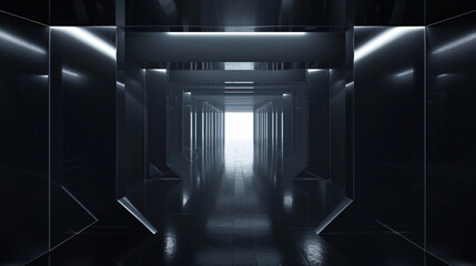Dark room with geometric structure