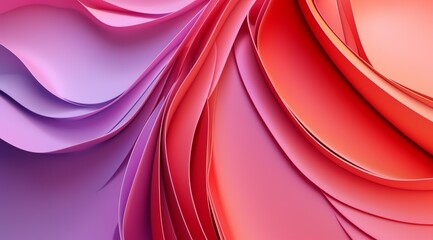 Abstract swirled red and purple waves wallpaper. Multicolored colorful curves background.