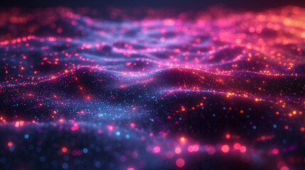 background of waves pink and purple with sparkles - obrazy, fototapety, plakaty