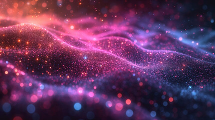 background of waves pink and purple with sparkles