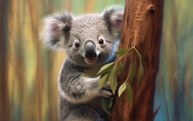 Adorable Koala on Branch