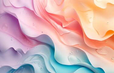 Abstract background with wavy lines in pastel color design.