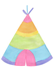 Cute rainbow camping tent
