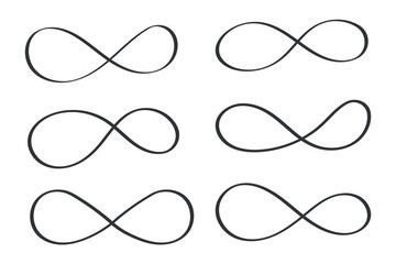 Hand drawn infinite symbols