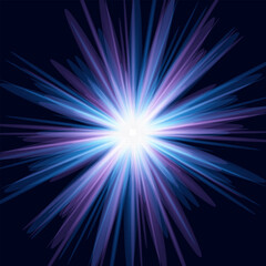 Obraz premium Light star blue png. Light sun blue png. Light flash blue png. vector illustrator.