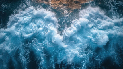Aerial Capture of Majestic Ocean Waves in Motion. AI generated image





 - obrazy, fototapety, plakaty