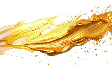 Collection of gold paint, brush stroke