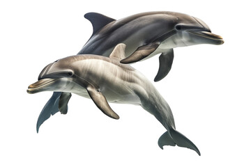 Beautiful grey bottlenose dolphins