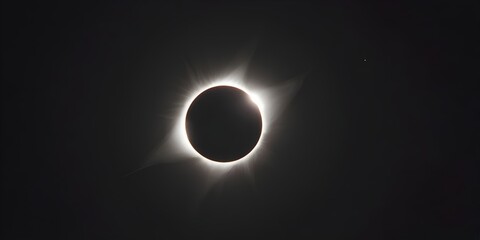 Solar Eclipse in the night sky, View of a total solar eclipse, sun, moon, total solar eclipse