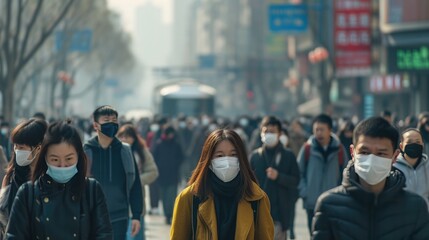 Portrait Of Woman Wearing Mask 