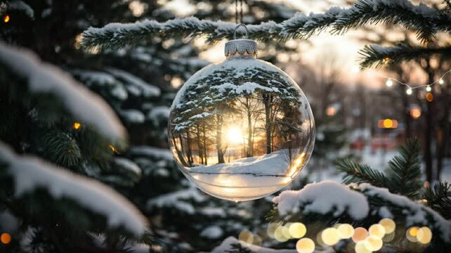 Glass ball and landscape