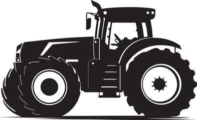 Agrarian Axis Modern Tractor Icon Emblem Harvest Haul Black Tractor Vector Logo Design