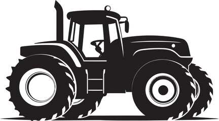 Rural Roamer Sleek Tractor Emblem in Black Field Phoenix Dynamic Tractor Design Icon