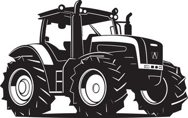 Crop Commando Stylish Tractor Icon Emblem Farm Fusion Dynamic Tractor Vector Logo Design Icon