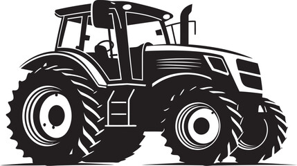 Field Phoenix Dynamic Tractor Design Icon Agriforce Black Tractor Logo Vector