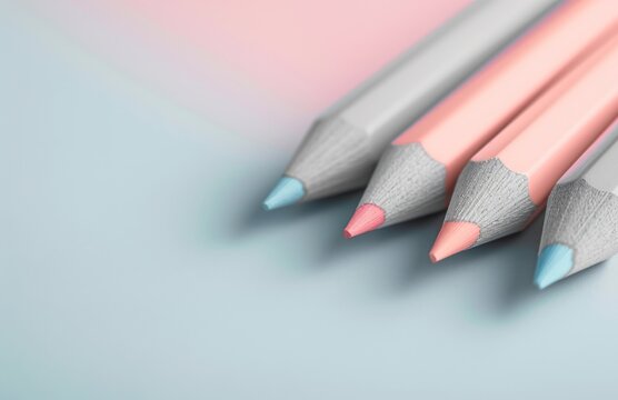 Colorful pencils on white background. Back to school concept