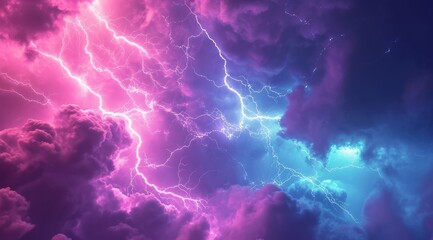Fototapeta na wymiar Thunderstorm flash. Flash of lightning. Natural light effect