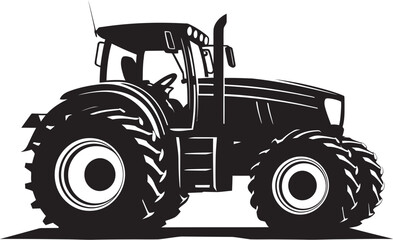 Field Maverick Contemporary Tractor Icon Agrarian Ace Black Tractor Vector Logo Design Icon