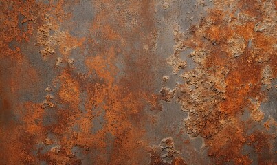 Grunge rusty orange brown metal corten steel stone background texture banner panorama, Generative AI