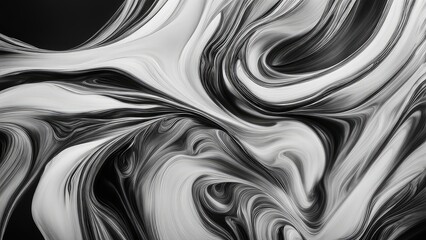Black and white acrylic paints are mixed together