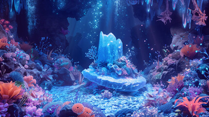 Coral reef in the sea - obrazy, fototapety, plakaty