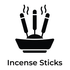 Creatively designed incense sticks vector isolated on white background