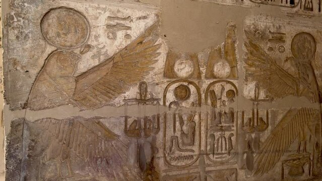 Ancient egyptian bas relief in Karnak temple, Luxor