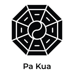 Pa Kua Mirror icon design, ready to use vector editable style