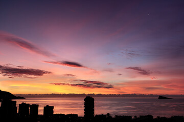 Amanecer en Benidorm enero 2018