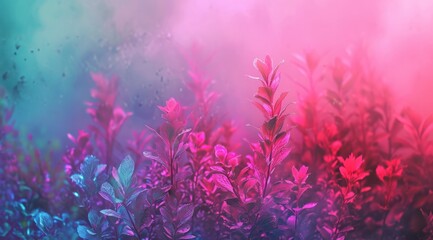 Fototapeta na wymiar Space of purple night sky with plants
