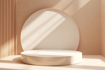 podium in a minimalist design for cosmetic or any product things banner design