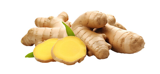 ginger closeup on transparent background