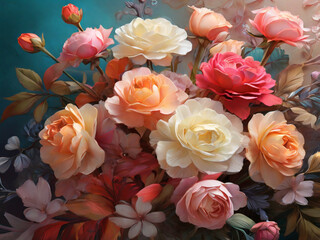 floral embrace: tender details of love in full bloom