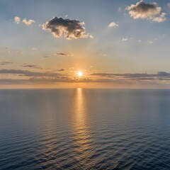 Fototapeta premium Evening seascape, evening sunset