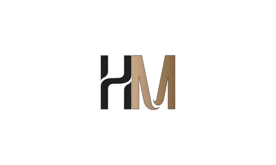 HM, MH , M , H , Abstract Letters Logo Monogram
