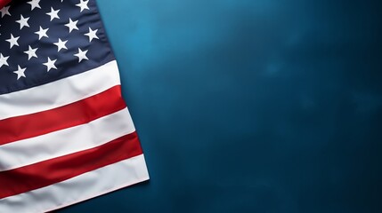 Celebrating america flag on blue for special days