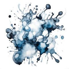 water color ink stain splash transparent background png