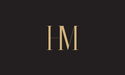HM, MH , M , H , Abstract Letters Logo Monogram