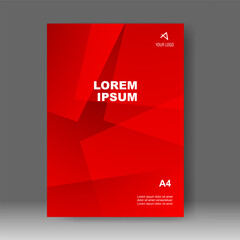 Fototapeta premium Book cover design modern technology style. for Brochure template, Annual report, Banner, Poster, catalog, Simple Flyer promotion, magazine. Vector illustration